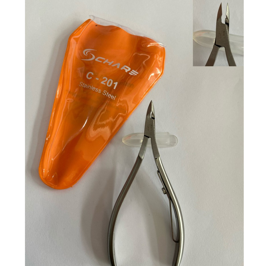 กรรไกรตัดหนัง Scharf ซองส้ม สินค้าขายดี ลับคมพร้อมใช้ Stainless steel Scharf พร้อมส่ง