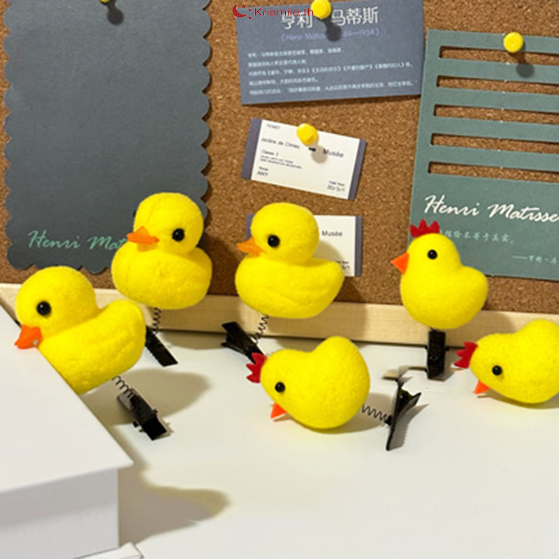 COD💖1บาทกิ๊บติดผม 3Dรูปเป็ดสีเหลือง รูปปากเป็ด คลิปด้านข้าง ความคิดสร้างสรรค์ความน่าสนใจ นักเรียนผู้