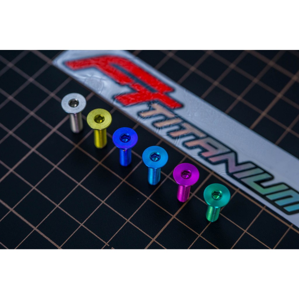 น็อตไทเทเนียมแท้ M4 หัวเตเปอร์ (Gr5)