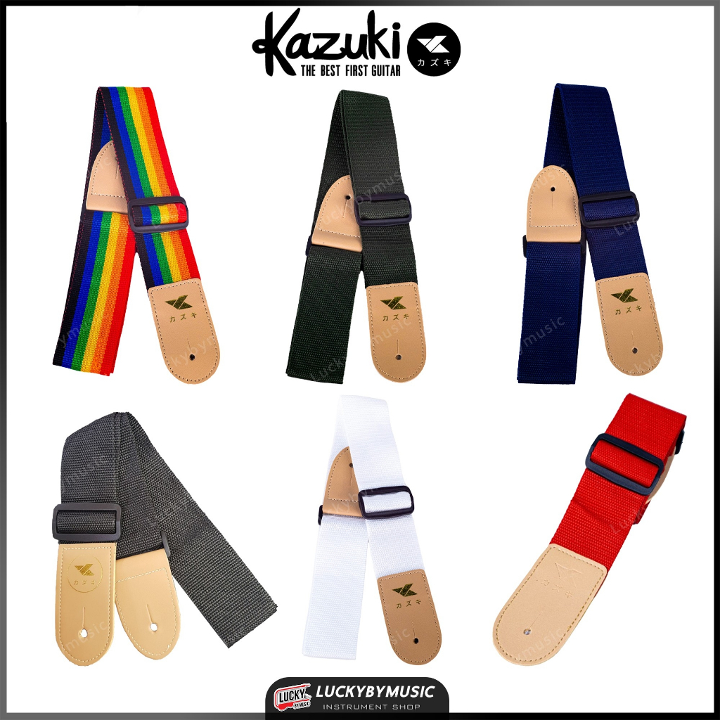 [โค้ดลด-🔥] สายสะพายกีตาร์ Kazuki Guitar strap สายสะพายกีตาร์โปร่ง สำหรับ กีตาร์ไฟฟ้า เบส เนื้อผ้าดี 