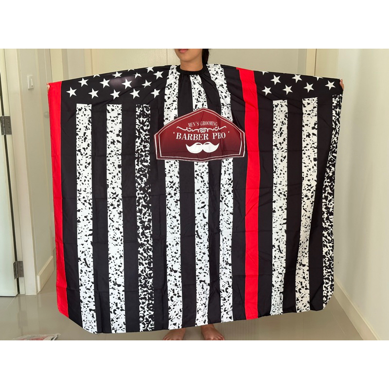 ผ้าคลุมตัดผม “”เนื้อผ้าลื่น ผมไม่เกาะ  มีหลายลายให้เลือก