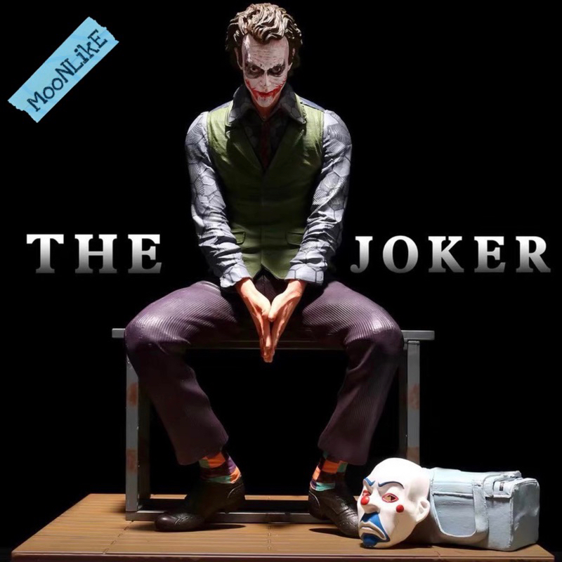 The Joker Heath Ledger Sit on Bench Diorama PVC Figure 28cm