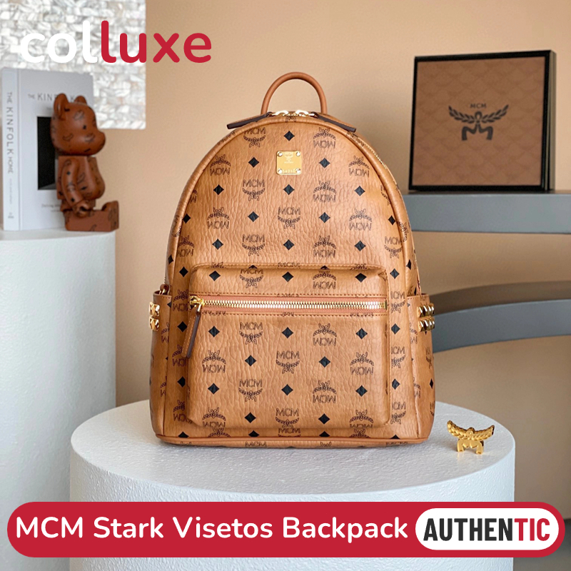 ของแท้ของแท้  กระเป๋า MCM Stark Visetos Bebe Boo Backpack #Mini #Small #Medium กระเป๋าเป้ Visetos