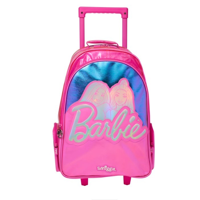 Smiggle Trolley Backpack With Light Up Wheels กระเป๋าล้อลากสมิกเกอร์  ลาย ล้อลาก-Barbie  พร้อมส่งในไทย