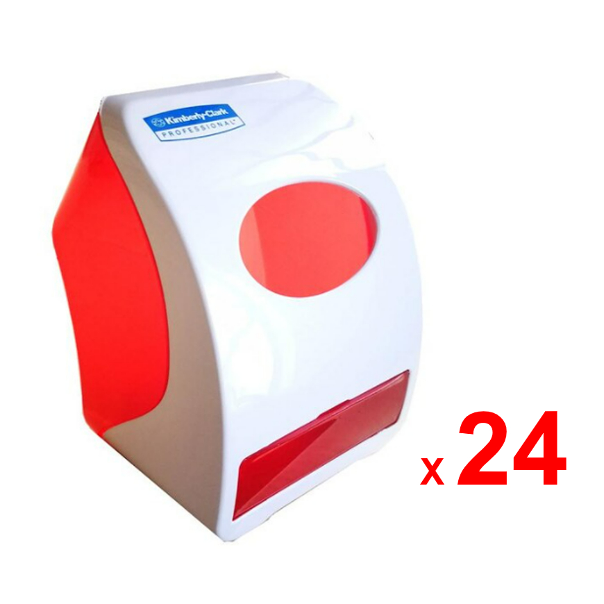 KIMBERLY-CLARK PROFESSIONAL กล่องจ่ายกระดาษเช็ดปาก คิมเบอร์ลี่ย์-คล๊าค แน๊บกิน ดิสเปนเซอร์ สีแดง รหัส 94193 24 กล่อง