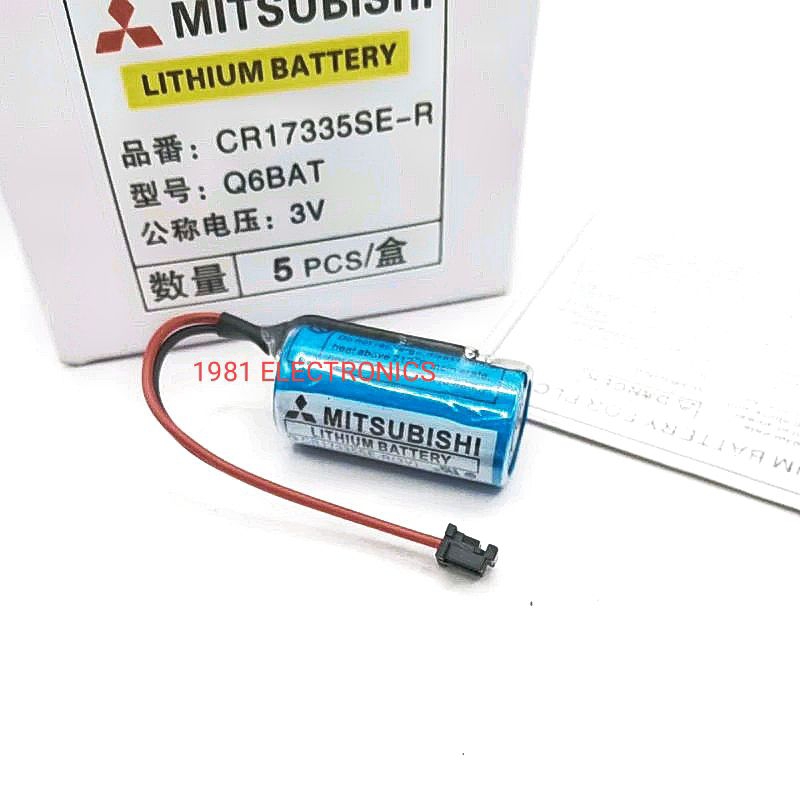 แบตเตอรี่ลิเธียม PLC 3V CR17335SE-R 3V/Q6BAT Mitsubishi  BATTERY สำหรับระบบ CNC