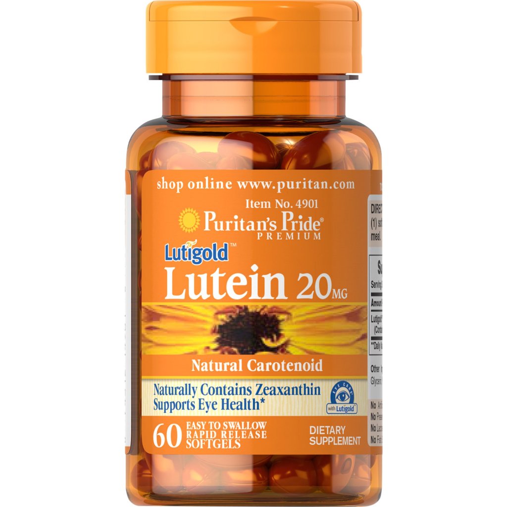 Puritan's pride Lutein Zeaxanthin 20 mg, 60 Softgels (No.3367)