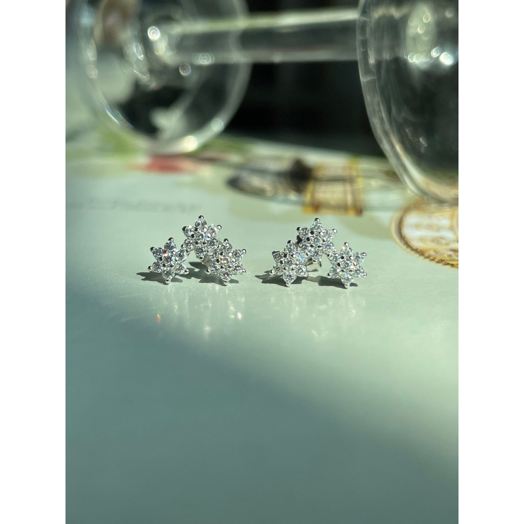 Kind Jewelryต่างหูดอกพวงชมพู