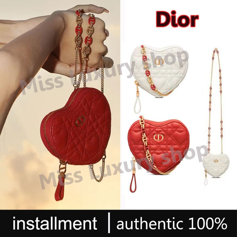 Dior Caro กระเป๋าสตางค์หัวใจ ของแท้100%