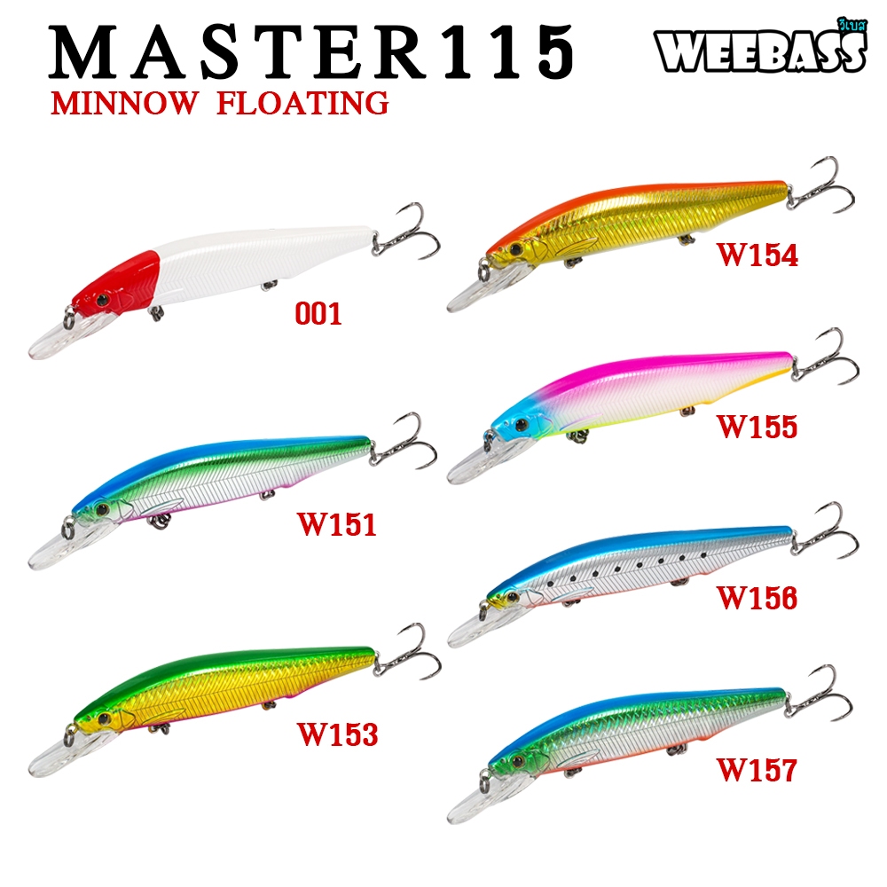 WEEBASS LURE เหยื่อปลั๊ก - รุ่น MASTER115 FLOATING 115mm/17.5g เหยื่อปลอม เหยื่อตกปลา เหยื่อ MINNOW — صورة 2