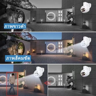 HOME-MALL กล้องวงจรปิดไร้สายชัด 4K กันน้ำ หมุนได้ พูดตอบโต้ได้ มองเห็นในที่มืด ตรวจจับการเคลื่อนไหว