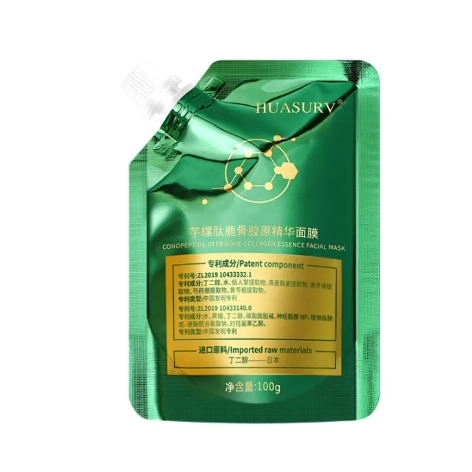 มาส์กหน้า ถุงเขียว HUASURV มาส์กหน้าคอลลาเจน มาส์ก ชุ่มชื้นผิว ขนาด 100 g.