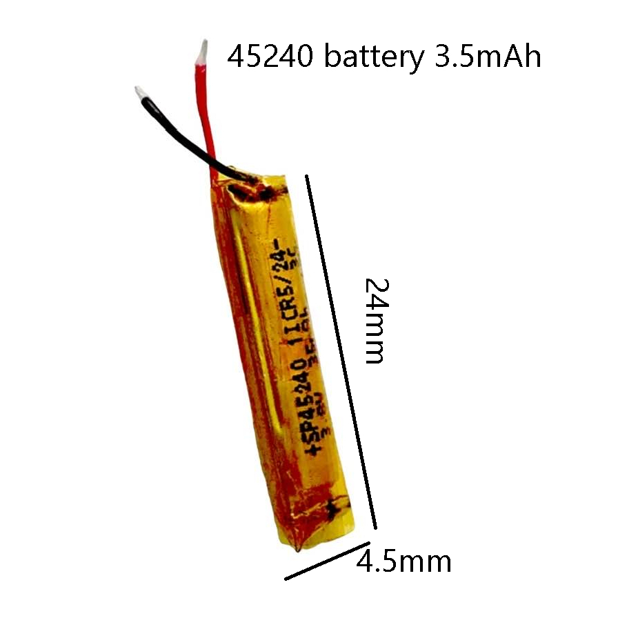 หูฟัง 45240 battery 35mAh Huawei Edifier lollipodspuls oppo cylindrical battery   1ชิ้น