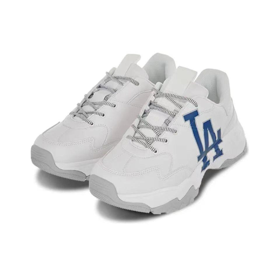 【ของแท้ 100%】MLB Big Ball Chunky LA รองเท้าผ้าใบ Unisex รุ่น-สีฟ้า-ขาว