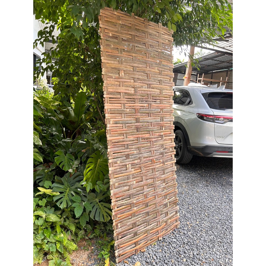 ไม้ไผ่สานลายคู่หน้าเดียว ขนาด80*200cm
