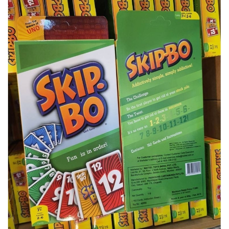Skip bo การ์ดเกม Skip bo
