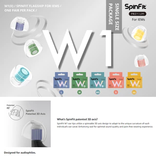 Spinfit W1 จุกหูฟัง ซิลิโคน สำหรับหูฟัง In-Ear Monitors (IEMs) Silicone Eartips for Earphones