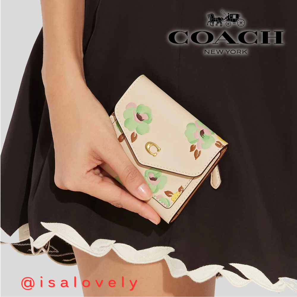 📌Isa Lovely Shop📌  Coach CI192 Wyn Small Wallet With Floral Print
