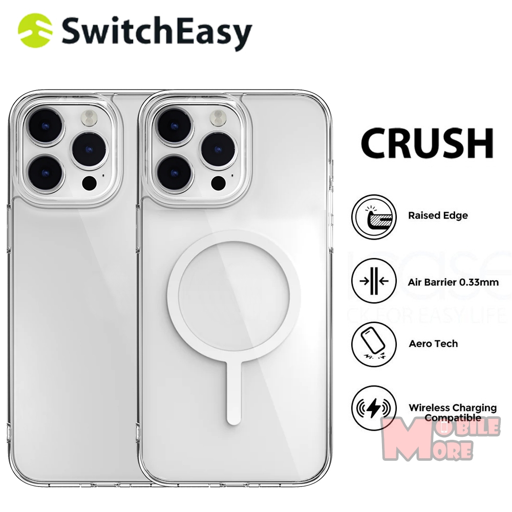 SwitchEasy Crush เคสใสกันกระแทก ใช้สำหรับ iPhone 14 Pro Max/ 14 Pro/ 14 Plus/ 14/ 13 Pro Max/ 13 Pro/ 13/ 12 Pro Max