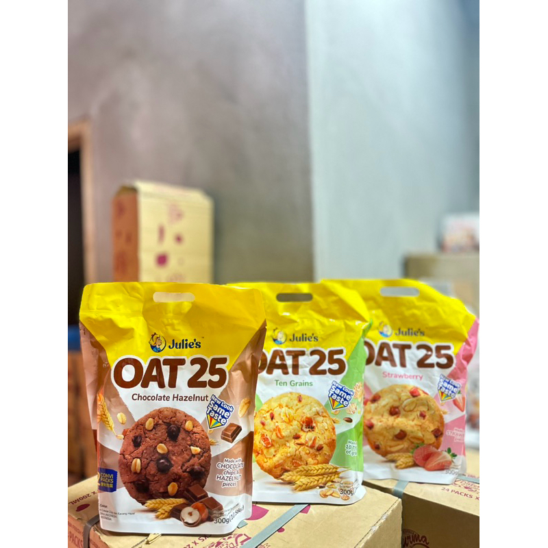 ขนมคุ๊กกี้ธัญพืช OAT 25 ขนาด 300 กรัม มี 12 ห่อย่อย