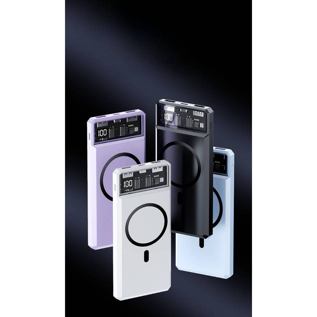 Fast Charge PowerBank 30000mAh Wireless พร้อมแท่นจาร์ในตัว ใช้งานสะดวก ชาร์จเร็ว พร้อมซองใส่powerban