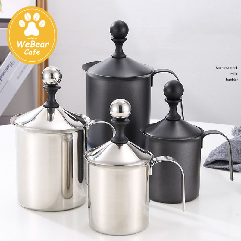 WeBear Cafe ถ้วยปั๊มฟองนม สแตนเลส 400ml/800ml ที่ตีฟองนม ที่ปั๊มฟองนม Milk Frother BNT0