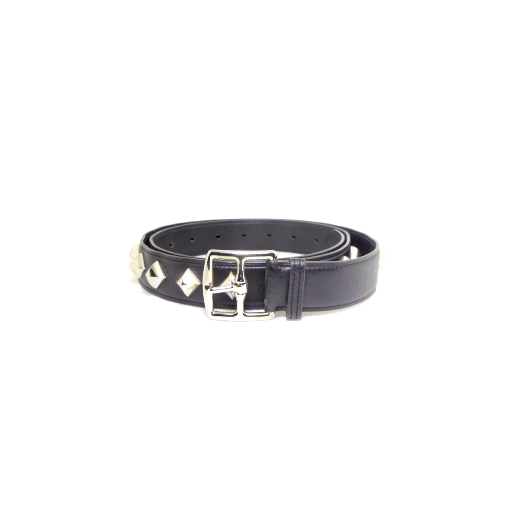 เข็มขัด Hermes Etriviere Studded Belt (noir) sz 75 30 มือ 2 ของแท้ 100%