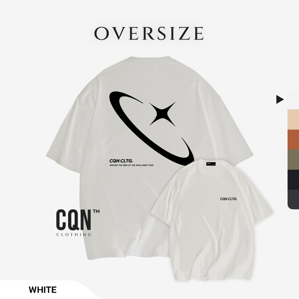 CQN | เสื้อ Oversize [ET.15”Rong of star] ผ้าหนานุ่ม คอแคบ ไม่ย้วย