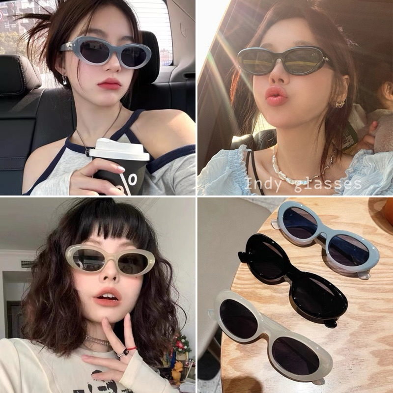 มีส่งด่วน 🇹🇭 แว่นแฟชั่น ทรงไข่วินเทจ สินค้าพร้อมส่ง มีเก็บเงินปลายทาง
