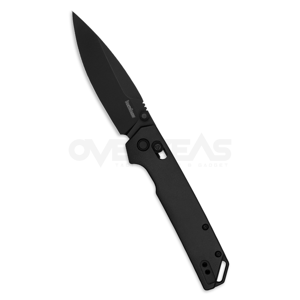 มีดพับ Kershaw Iridium DuraLock Knife Black Aluminum (D2 3.4" Black),2038BLK