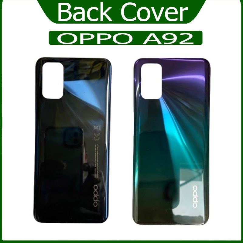 สำหรับ OPPO A92  ฝาครอบแบตเตอรี่แผงกระจกด้านหลังด้านหลังกรณีเปลี่ยนชิ้นส่วน