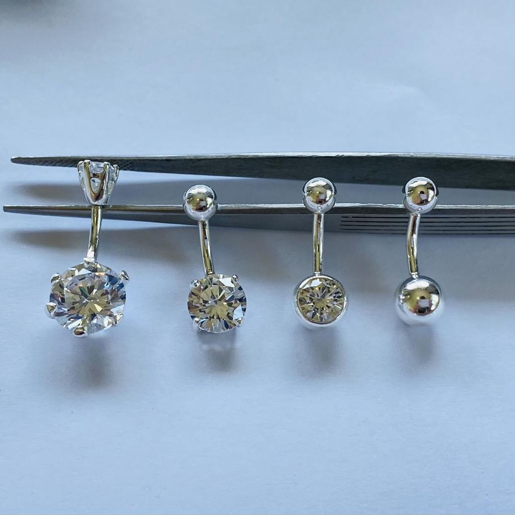 จิวสะดือเงินแท้ Navel 92.5%