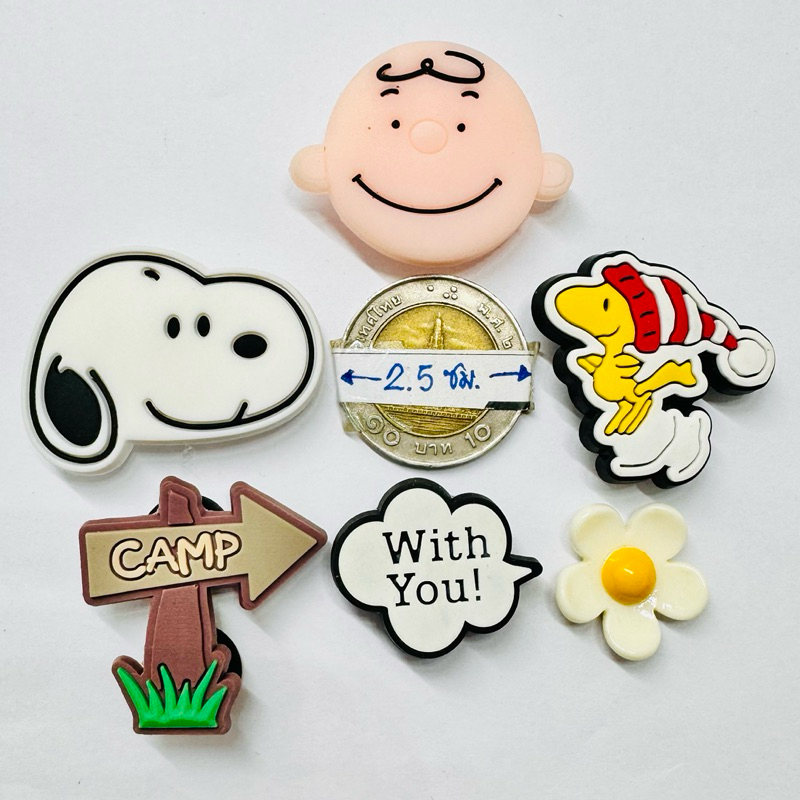 JBSet ✨🔆ตัวติดรองเท้ามีรู “สนูปปี้  ชาลี และคุณ ” 🌈👠 shoe Charm “Snoopy &Charlie with you 6 pics.” น่ารักสุดคิ้วท์