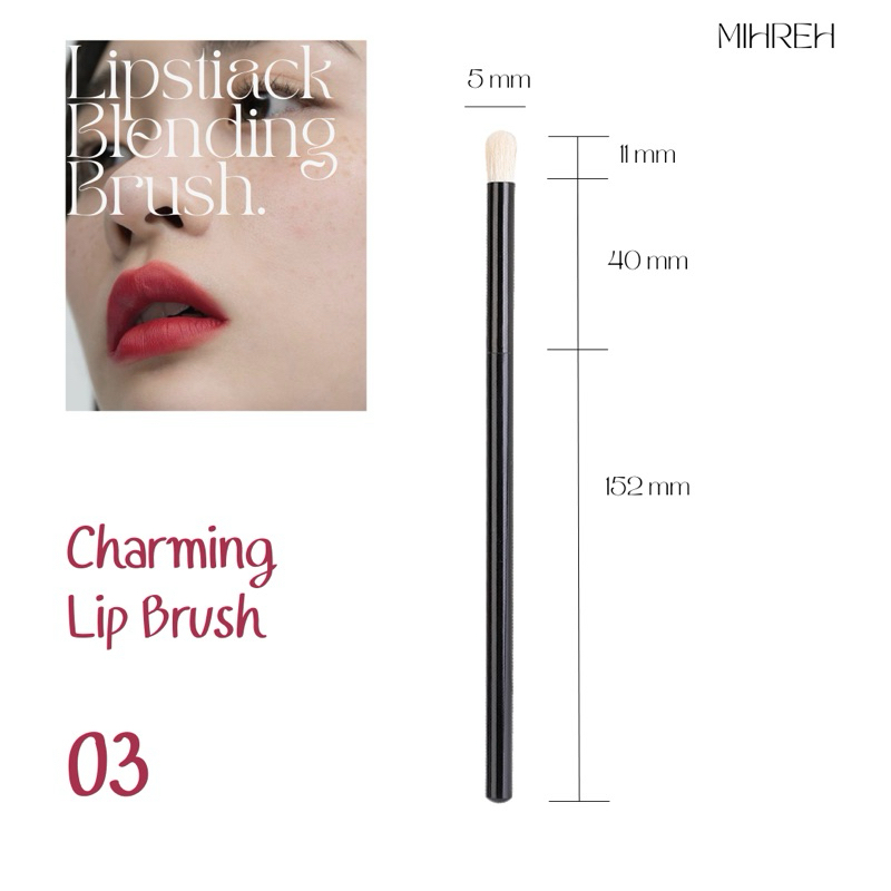 (พร้อมส่ง) Charming Lip Brush แปรงเบลนด์ลิปสติกหัวกลม (BR32) ราคา ถูกที่สุด ดีลบีเคเค แกลเลอรีภาพที่ 6