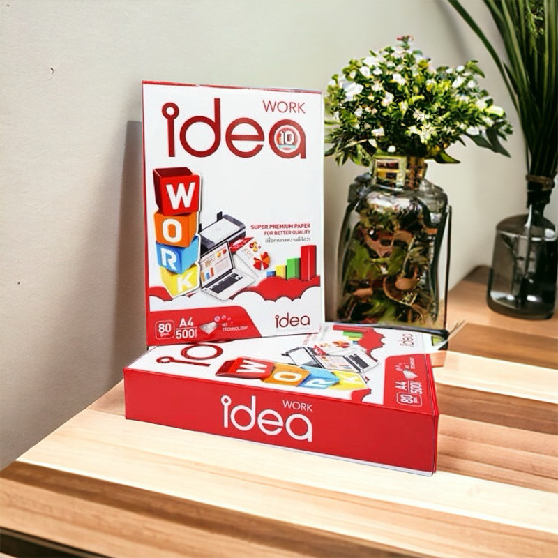 กระดาษ idea work ขนาด A4 ความหนา 80 แกรม 100 แผ่น
