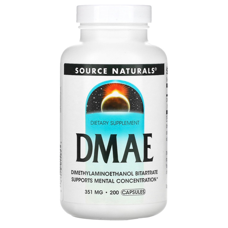 *พร้อมส่ง*DMAE Source Naturals 351mg 200 เม็ด ล็อตใหม่ล่าสุด 2026/11
