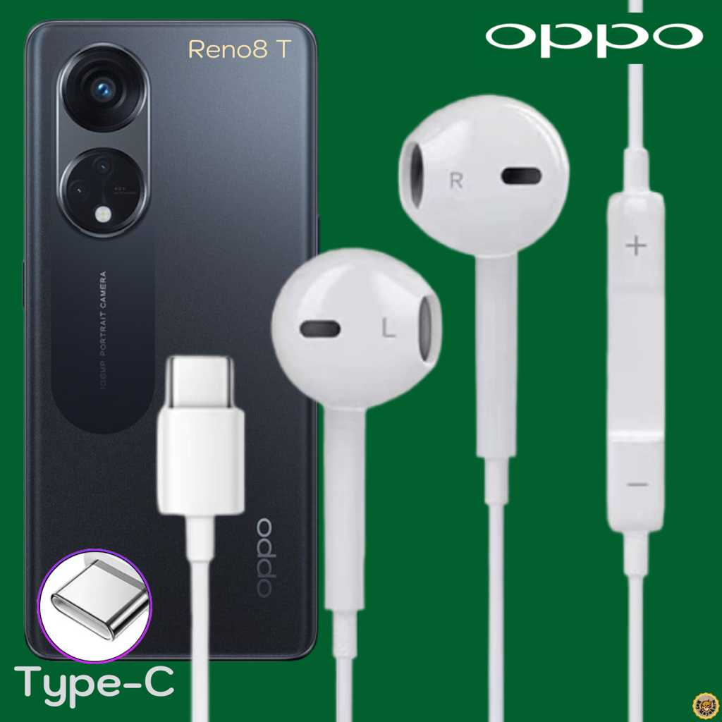 หูฟัง สมอลทอล์ค OPPO Type-C สำหรับ ออปโป้ Reno 8T ไทป์ซี สวมใส่สบาย เสียงดี เบสนุ่ม รับ-วางสาย ปุ่มปรับระดับเสียง