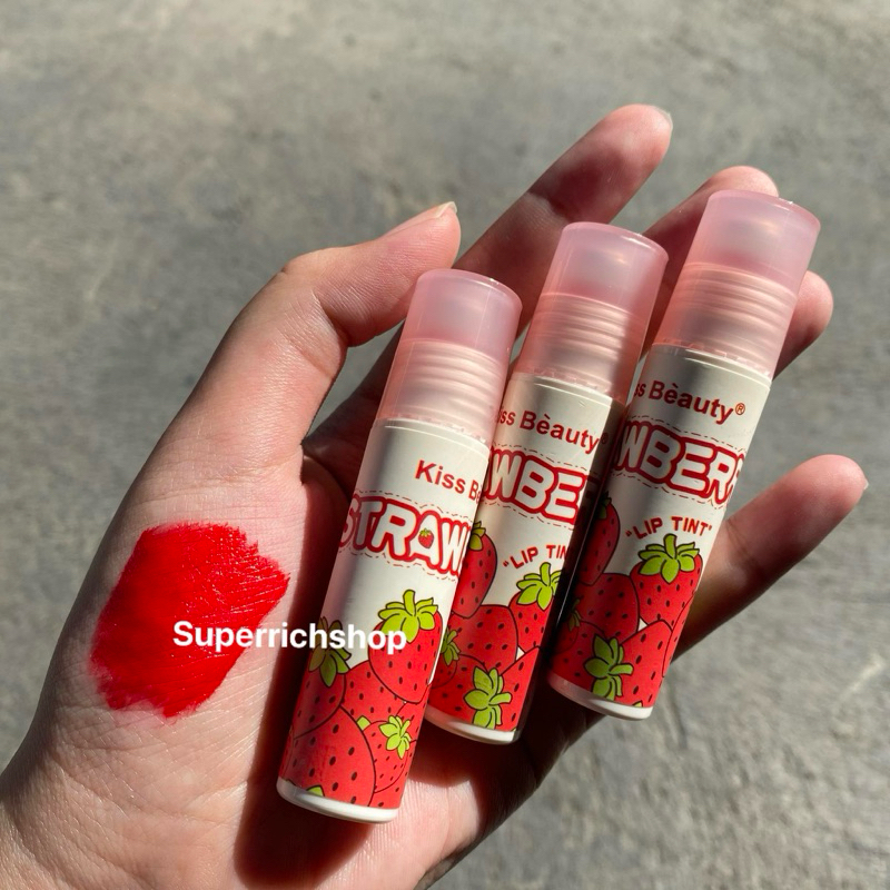 🔴ของแท้✨ลิปทินท์ลูกกลิ้ง lip tint ติ้นสตอเบอรี่ กันน้ำ ไม่ติดแก้ว ไม่ติดหลอด ติดทนนาน