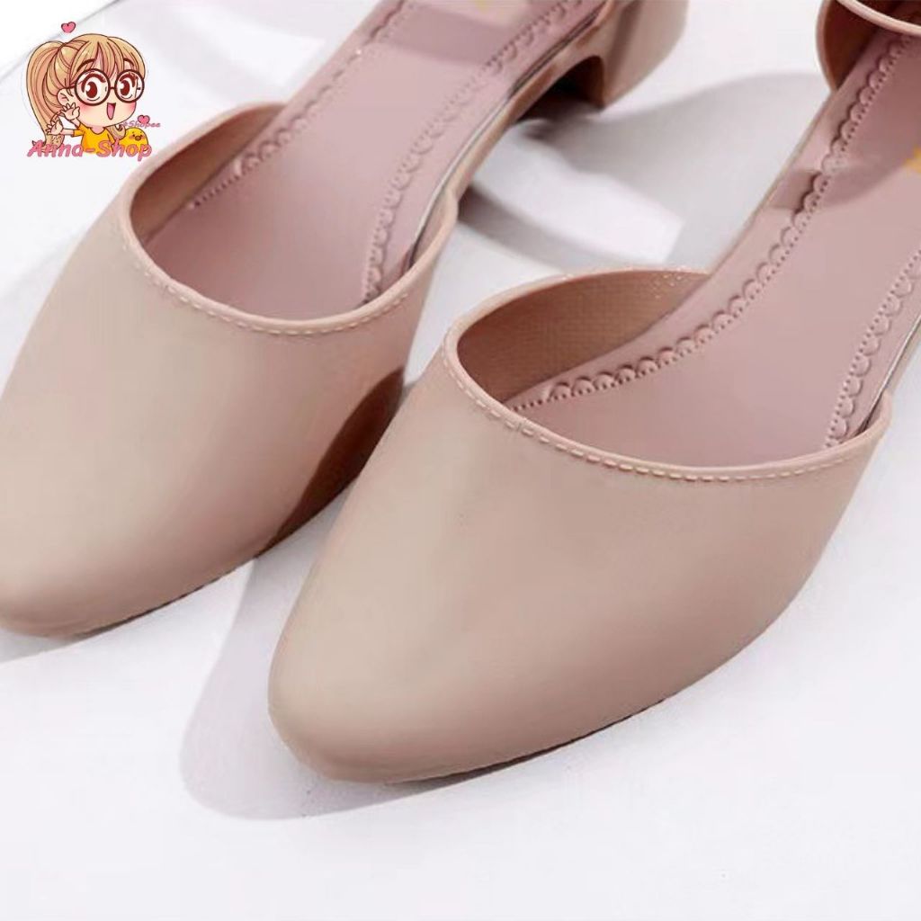 annacny รองเท้ายางคัชชู มาใหม่ 🩰 รุ่นรัดส้น รองเท้าแฟชั่น แบบซิลิโคน 💗 ยืดหยุ่น ไม่กัดเท้า T241 - รูปที่ 3