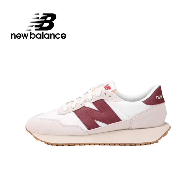 New Balance NB 237 รองเท้ากีฬาสําหรับผู้ชายและผู้หญิงรุ่นมินิสีขาว