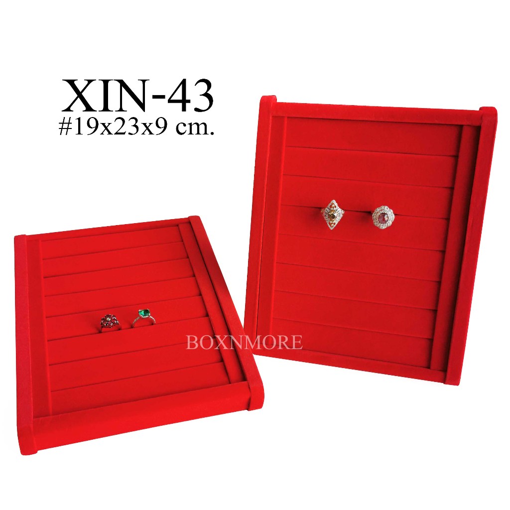 ดิสเพลย์โชว์แหวนฟูก กำมะหยี่ หน้าเท (XIN-43)
