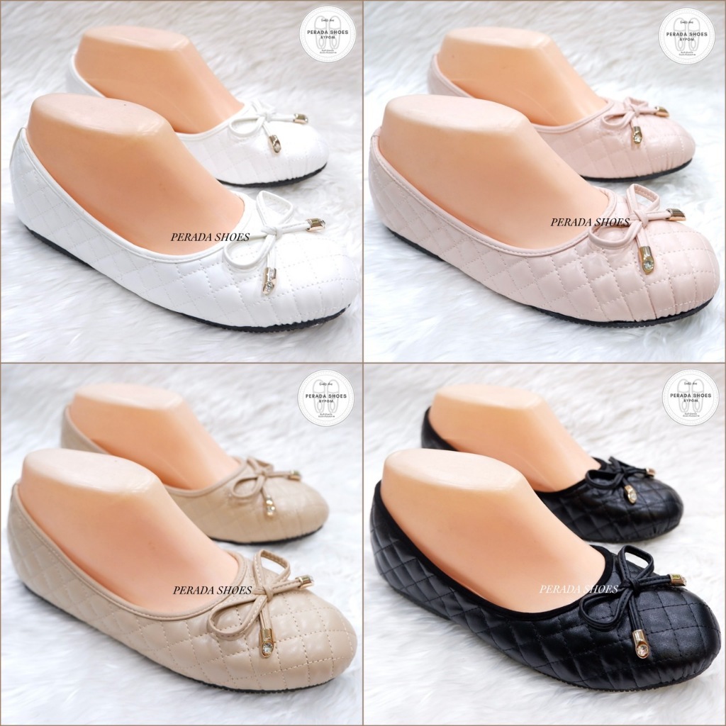 รองเท้าคัทชู รองเท้าคัทชูหญิง โบว์น่ารัก ส้นเตี้ย ส้นแบน  size 36-44