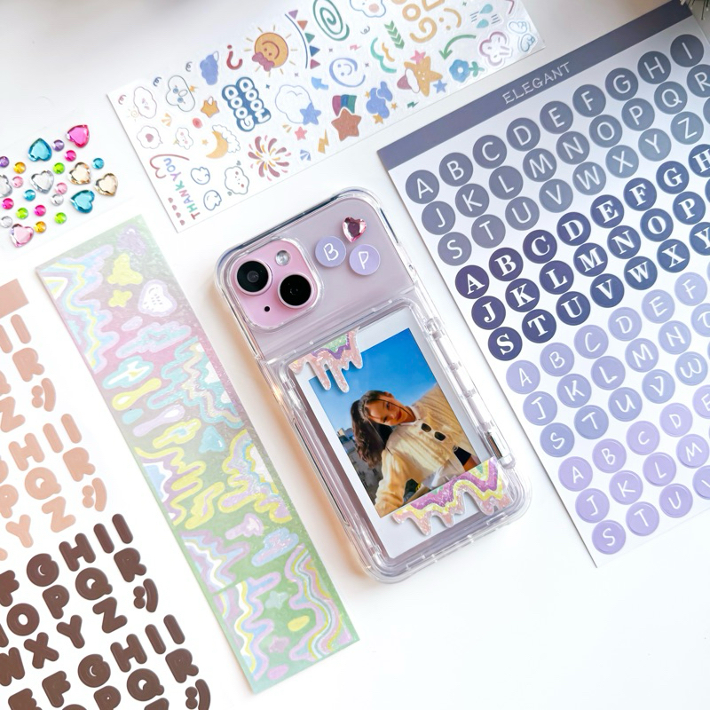 พร้อมส่ง🍒 F1S47 ตกแต่งเคส ปริ้นรูปโพลารอยด์ Fujifilm สติ๊กเกอร์ตกแต่งเคส สติ๊กเกอร์ไดคัท sticker diecut diy กันน้ำ