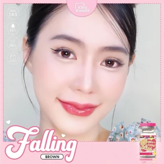 🔥คอนแทคเลนส์✨ขนาดกลาง✨ Falling ✨Kitty Kawaii สี Brown / Black / Gray