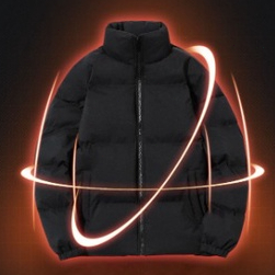 ZITY เสื้อแจ็กเก็ตกันหนาว แจ็คเก็ตคอปกยืน สีทึบ อบอุ่น คุณภาพสูง 7 สี แฟชั่นสําหรับคู่รัก ไซซ์ S - 5XL