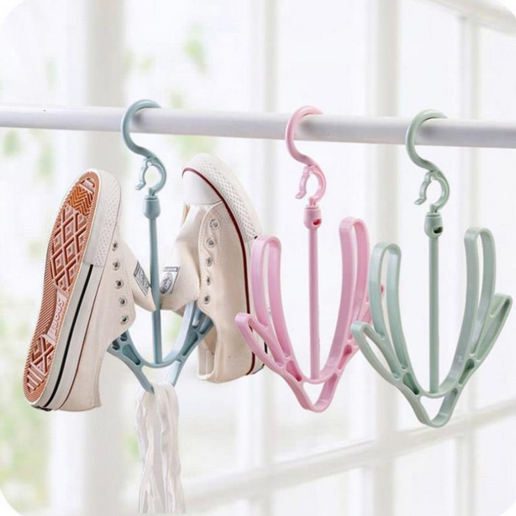 Zakii Mall ไม้แขวนรองเท้าอเนกประสงค์ ที่ตากรองเท้า รุ่นพลาสติก