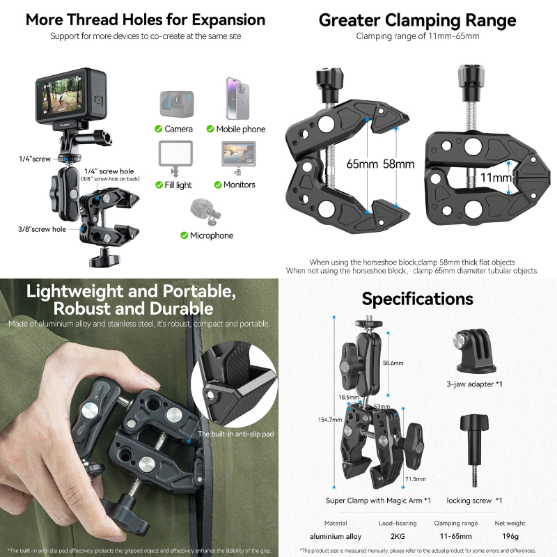Telesin Multifunctional Powerful Crab Claw
