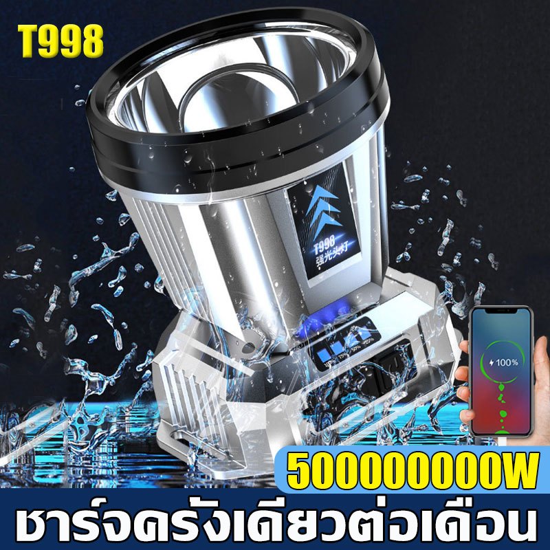ไฟฉายคาดหัว แท้ led แรงสูง T998 สว่างขึ้น10 เท่า