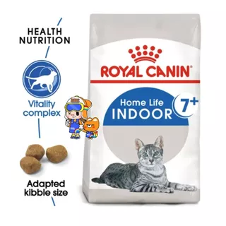 Royal Canin Indoor 7+ ถุงขนาด 8kg โรยัลคานิน อาหารแมวแก่ อายุ 7 ปีขึ้นไป เลี้ยงในบ้าน ถุงขนาด 8 กิโลกรัม