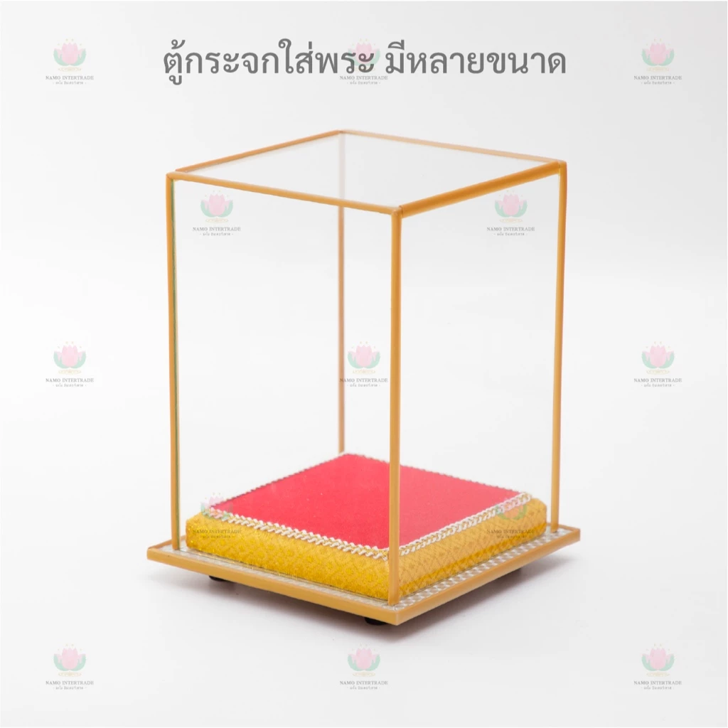 กล่องใส่พระ สี่เหลี่ยม ตู้กระจกใส่พระ ครอบกระจก กระจกอลูมิเนียม